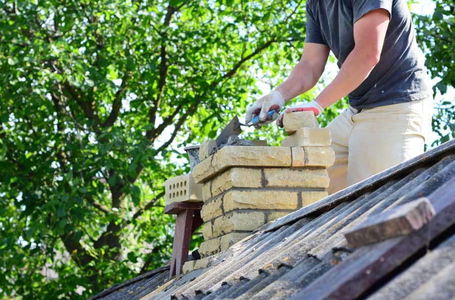 Chimney rebuild with new flaunching
